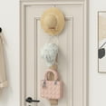 thumbnail image 6 of 10 Pack Hanging Hat Rack Hanging Wig Rack Baseball Caps Hat Racks for Door Wall Closet Bathroom (White), 6 of 10