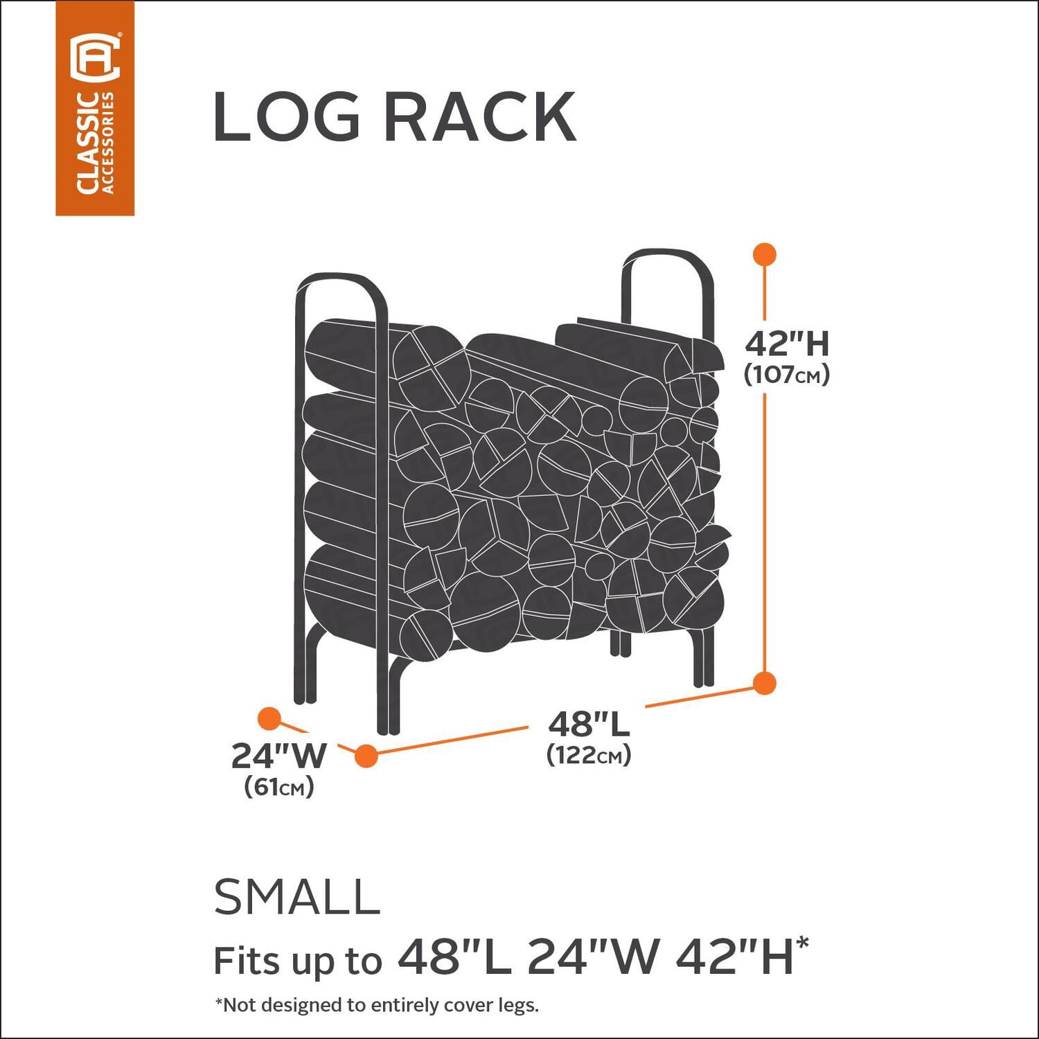 Classic Accessories 4' Log Rack Cover, Small