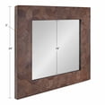 thumbnail image 5 of Kate and Laurel Okeefe Bohemian Wood Framed Square Wall Mirror, 29 x 29, Natural, Large Boho Mirror for Wall, 5 of 7