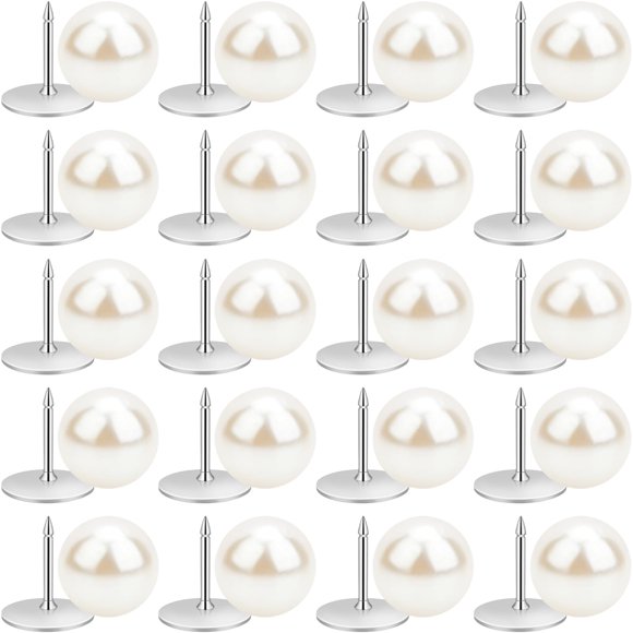 Juego de botones con forma de perla SOKOSEY de 10 mm, sin costura, para mujer (20 juegos)