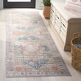 thumbnail image 2 of SAFAVIEH Arizona Wilmer Medallion Polyester Machine Washable Runner Rug, Sage/Rust, 2'6" x 8', 2 of 10