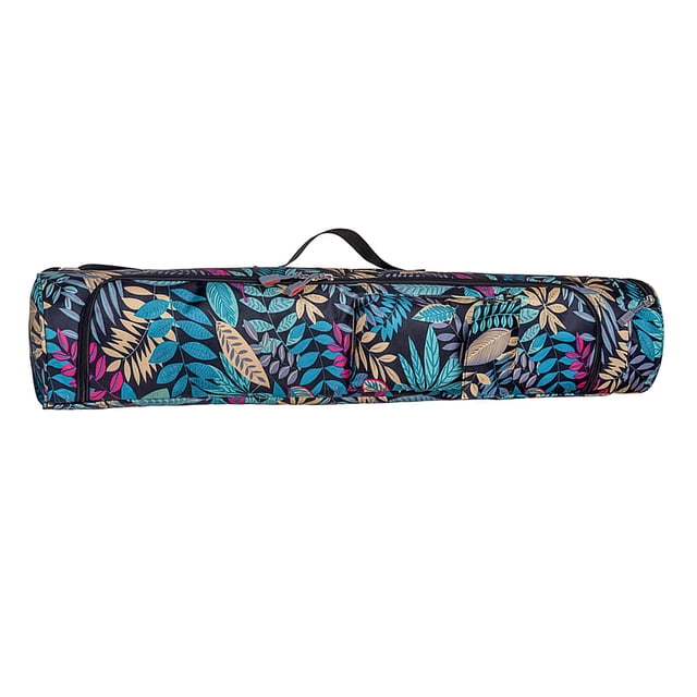 Mochila para esterilla de yoga con bolsillo y cremallera completa, bolsa de ejercicio grande y ligera Estilo azul D