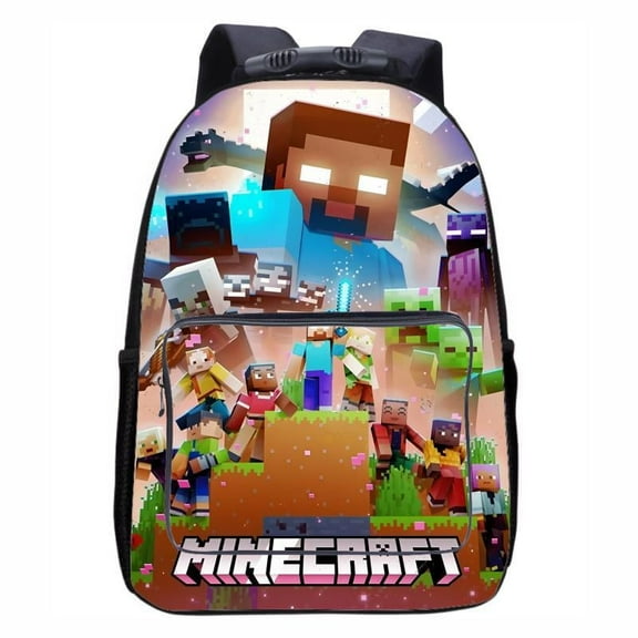 My World Minecraft Backpack Youth Men and Women Backpack, Size 17 Inch