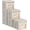Cream White, variant on 6 Pack Foldable Storage Bins for Clothes Clothes Storage Bins with Metal Frame Stackable Storage Box with Lid (Beige, 16.5x12.2x12.2 inch (40L))