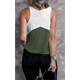 thumbnail image 2 of New Women's Camis Sleeveless Tee Casual Crewneck Tank Top Button Patchwork Vest, 2 of 2