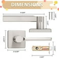 thumbnail image 3 of Knobelite (1 Pack Square Door Lever Interior Hall and Closetm Lever Door Handle, Passage Door Lever in Satin Nickel,with Non-Locking Keyless Lever for Right & Left Sided Doors Heavy Duty, 3 of 6