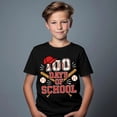 thumbnail image 4 of Coerni Garçons 100 Jours d'École T-Shirt à Imprimé Graphique de Baseball Été Décontracté Col Rond Manches Courtes T-Shirts T-Shirts de Célébration Scolaire pour Enfants, 4 of 5