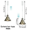 thumbnail image 3 of FSLiving Adjustable Height Track Pendnat Light J-Type Retractable Lift Track Spotlight with Telescoping Rod Adjustable Gimbaled Lamp-Post Juno Track Industrial Cone Lamp, Bronze - 3 Lights, 3 of 7