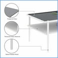 thumbnail image 5 of Contemporary Gray Tempered Glass Coffee Table with White Metal Legs, Easy-Clean & 220lbs Capacity, 5 of 20