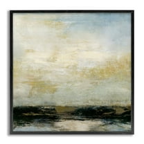 Stupell Industries Abstract Paint Streak Landscape Landscape Painting Gray Framed Art Print Wall Art, 17 x 17