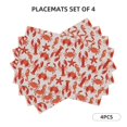 thumbnail image 3 of Placemats Set of 4 / 6, Sea Creatures Placemats for Dining Table Indoor/Outdoors Heat Resistant Washable Placemats 18" x 12", 3 of 8