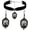 Black Raven1, variant on Gothic Necklace Earrings Set for Women,Vintage Black Velvet Witch/Crow/Bat Glass Pendant Necklace Punk Style Crystal Cameo Glass Jewelry Set Goth Victorian Costume Halloween Accessories