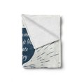 thumbnail image 2 of Wine Soft Flannel Fleece Blanket, Wine Glass and Vintage Sun Burst Frame the Flavor is Like Delicate Poetry Words, Cozy Plush for Indoor and Outdoor Use, 60" x 80", Night Blue White, by Ambesonne, 2 of 6