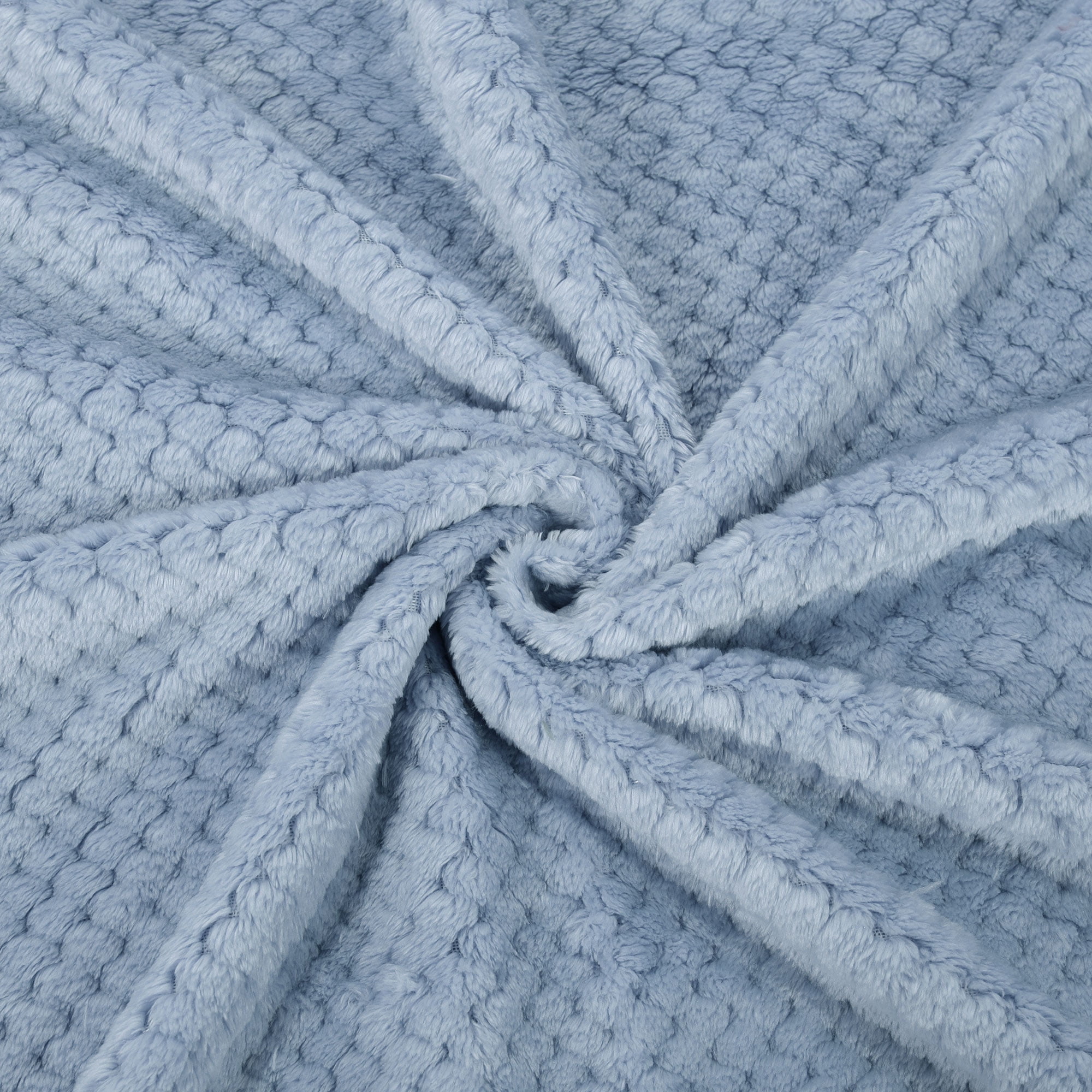 Unique Bargains Soft Flannel Fleece Velvet Blanket Smoked Blue 78" x 90"