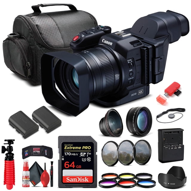 Canon XC10 4K Professional Camcorder (0565C002) + 64GB Card + Bag + More 6TH Ave Electronics 0565C002_EDI_2