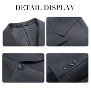 Cloudstyle Mens Slim Fit Double-Breasted Peak Lapel Suit Set - Business Casual Blazer & Trousers with 7 Pockets
