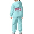 thumbnail image 4 of Girls 2 Piece Outfits Sets for Girls Child Toddler Boys Girls Long Sleeve Solid Warm Hoodie Pullover Tops Pants Kids Outfits Sweat Suit, 4 of 7