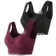 thumbnail image 1 of Gibobby Brasieres para mujer sin varilla Sujetador de encaje de 2 piezas de talla grande para mujer(Multicolor,4XL), 1 of 5
