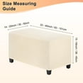 thumbnail image 3 of Funda de otomán rectangular estirable de 14" x 33" x 15" de Uxcell, fundas para otomán, protector de reposapiés para sala de estar/interior [Beige], 3 of 7