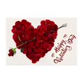 thumbnail image 2 of Mouliraty Valentine's Day Placemats, 17.7x11.8in Red Lettering Flower-print Placemats Holiday Placemats Decorative Thermal Mats, D, 2 of 5