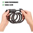 thumbnail image 2 of Emoly Bike Lock Cable, High Security 5 Digit Resettable Combination Coiling Bike Cable Lock,Bicycle Cable Lock, 2 of 5
