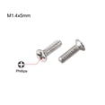 thumbnail image 2 of Uxcell M1.4 x 5mm Silver Tone Phillips Screw Fastener Nickel Plated 350 Pack, 2 of 5