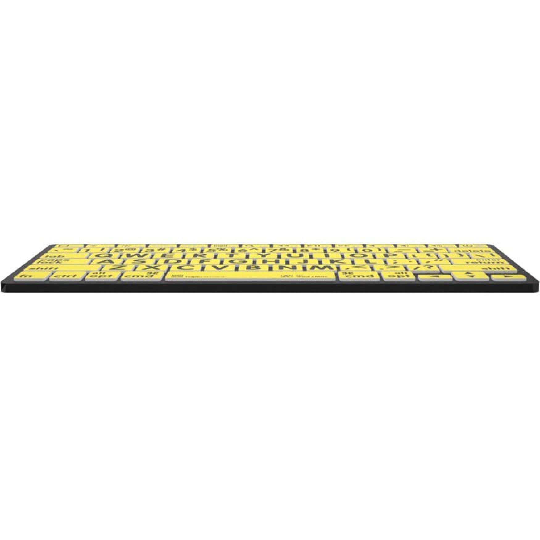 XL Print American English Bluetooth Mini Keyboard, Black on Yellow