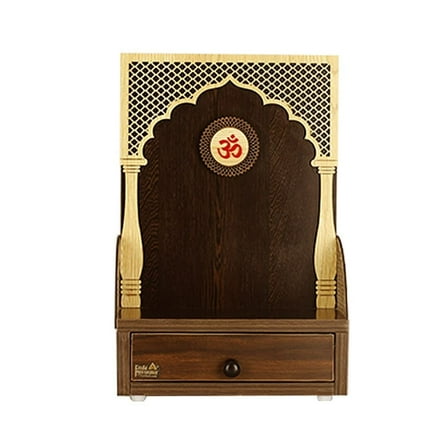 Wall Hanging Pooja Mandir For Home /Wooden Temple with LED Light for Home and Office| Pooja Chowki / Puja Mandir Table Top Home Mandir