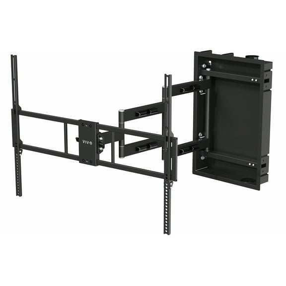 VIVO Premium Recessed In-Wall TV Mount for up to 100" LED LCD Screens, Ultra Low Profile