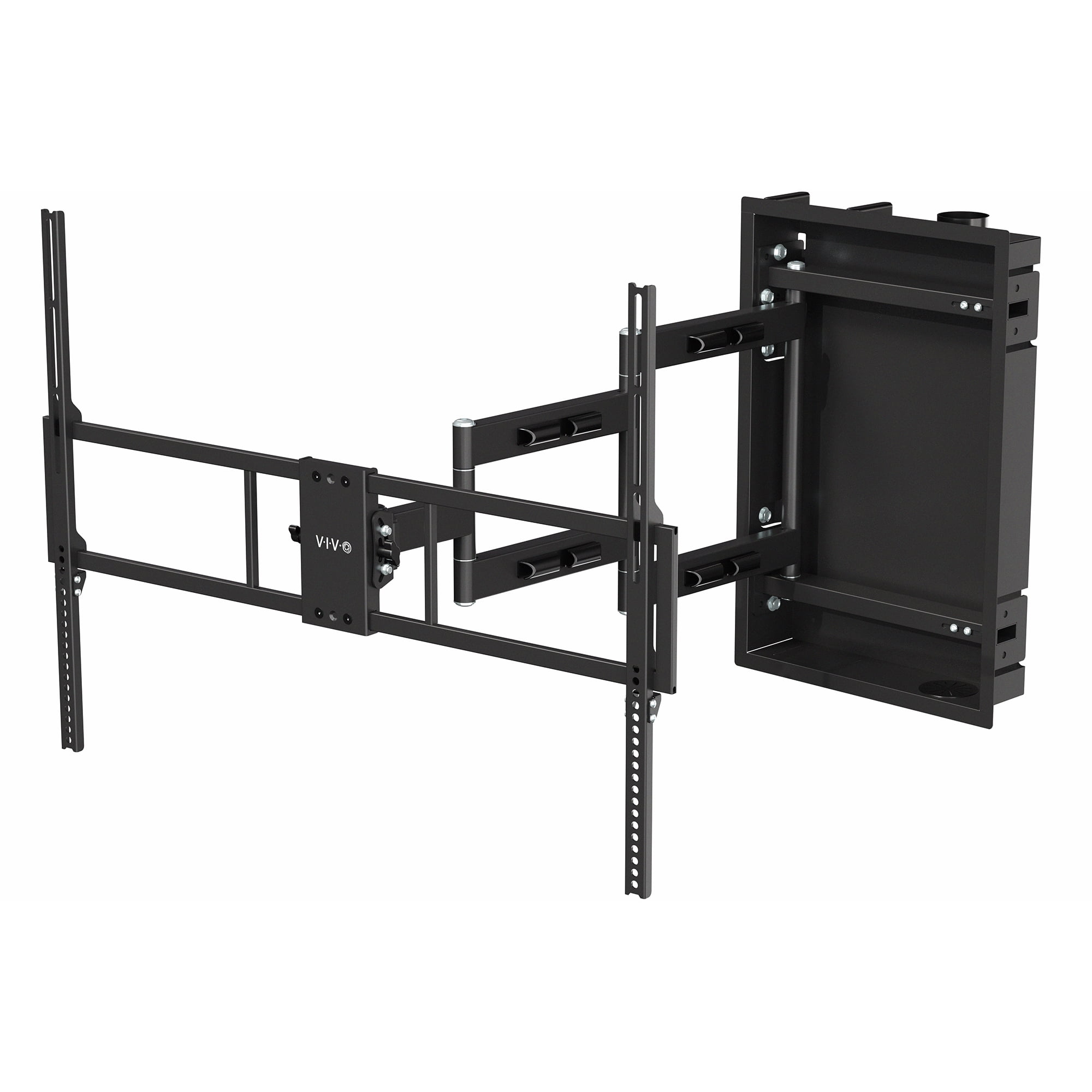 VIVO Recessed In-Wall TV Mount for up to 100" LED LCD Screens, Ultra Low Profile