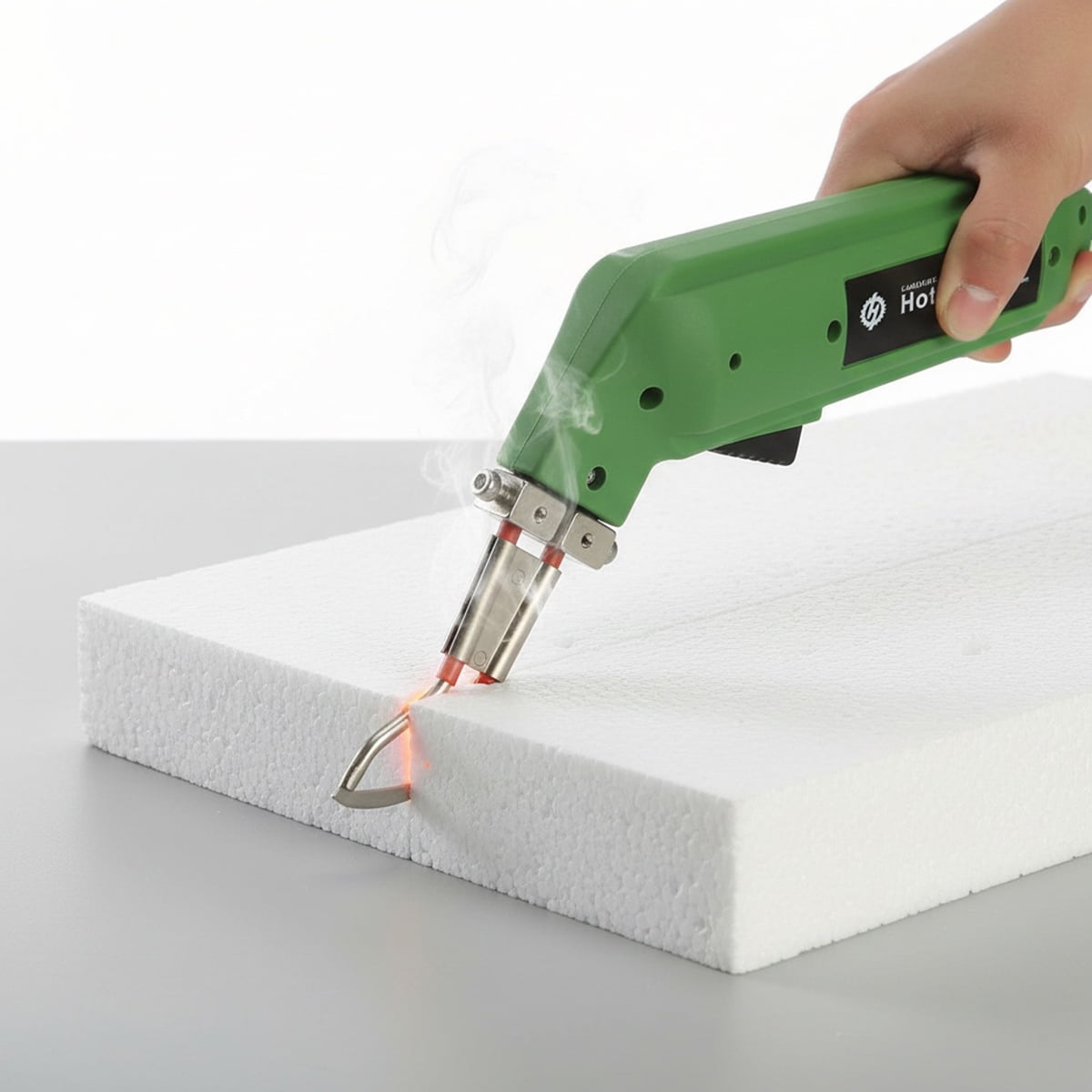 Eurhowing Electric Hot Knife Cutter, Handheld Heat Cutter for Foam, Fabric, Sponge & Canvas, 100W Fast Heating DIY Hot Knife Tool with Carry Case