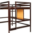 thumbnail image 5 of Euroco Full Size Loft Bed with Desk, Writing Board, Storage Cabinets, Espresso, 5 of 13