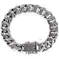 thumbnail image 5 of K-KED Solid 925 Sterling Silver Chain Men 12mm Curb Cuban Link Bracelet 57g/7.8inch, 5 of 8