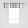 thumbnail image 2 of Ambesonne Victorian Window Valance, Vertical Lines Rounds, 42" x 12", Black Yellow, 2 of 3