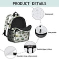thumbnail image 4 of Tractor and Leaves White Pattern Backpack for School, Cute School Bag with Adjustable Shoulder Straps and Padded Back, 15"x11.42"x5.5", 4 of 5