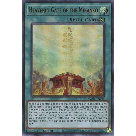 YuGiOh Amazing Defenders Ultra Rare Heavenly Gate of the Mikanko AMDE-EN028