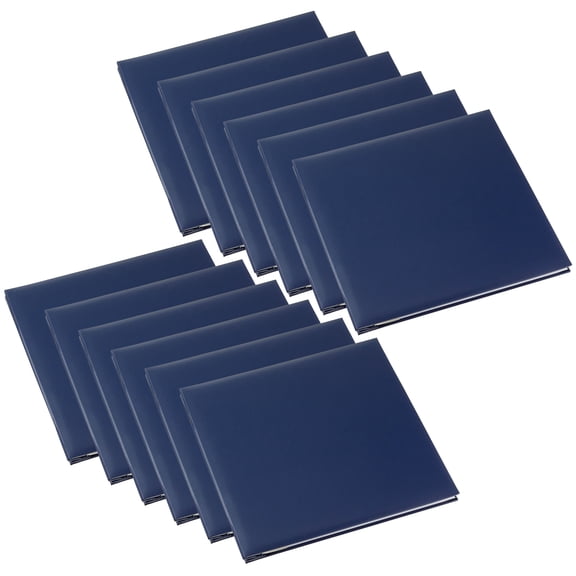 Recollections 12" x 12" Navy Blue Vinyl Scrapbook Photo Album - Weddings, Birthdays, Anniversaries, and Family - Bulk 12 Pack