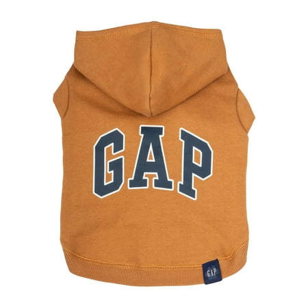 Gap Pet Dog and Cat Clothes, Classic Gap Logo Pet Hoodie, Brown, XS