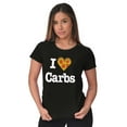 thumbnail image 4 of Love Heart Carbs Pizza Food Cute Womens Slim Fit Graphic Tee Brisco Brands M, 4 of 5