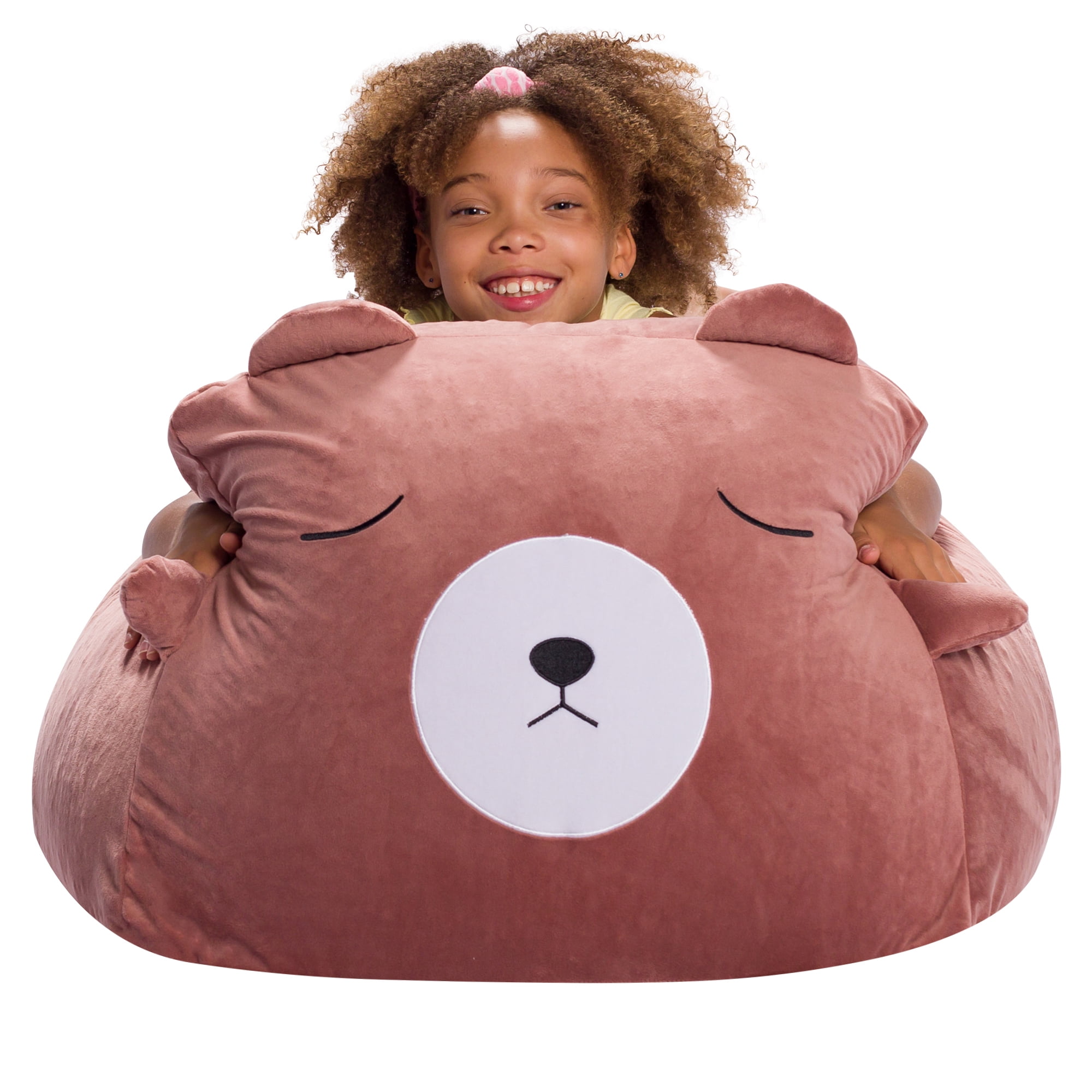Posh Creations Animal Bean Bag Stuffable Cover, Soft Cover, Kids, 2 ft, Bear