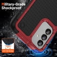thumbnail image 3 of Designed for Samsung Galaxy A13 5G Case Galaxy A32 5G Case Gift Militay Grade Drop Protective Cover Shockproof Case for Galaxy A13 4G 5G Phone Case for Women Men boy Girl (Red+Black), 3 of 17