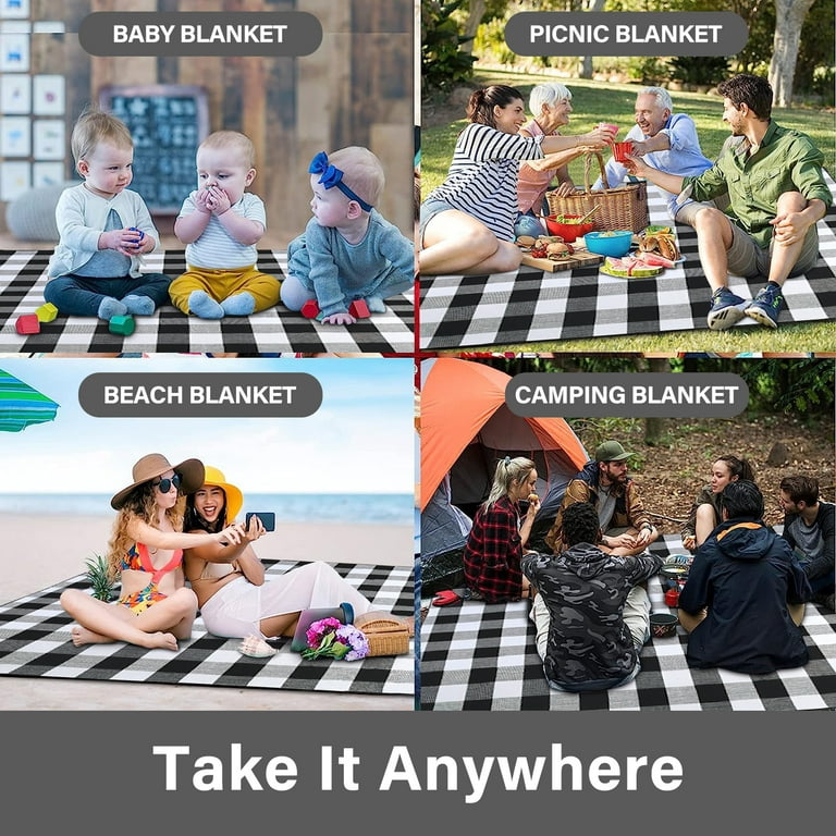 TaTalife Picnic Blanket, Outside Baby Blanket, 59x79 Extra Large  Waterproof Sand Proof Camping Blanket Lightweight Folding Portable Travel  Blanket