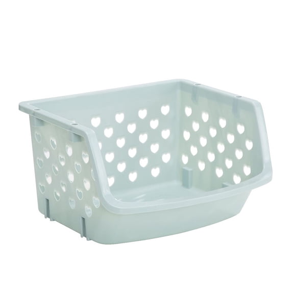Manunclaims Stackable Storage Bin Stacking Stand Plastic Basket Rack for Bathroom Living Room Kitchen Vegetable Fruit Food - Neatly Laid Out