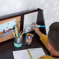 thumbnail image 4 of Rosebery Kids Modern Wood Writing Desk with Chair in Espresso, 4 of 10
