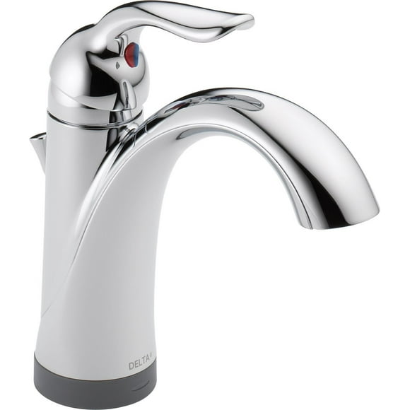 Delta Faucet Lahara Single Hole Bathroom Faucet, Single Handle Bathroom Faucet Chrome, Touchless Bathroom Faucet, Diamond Seal Technology, Chrome 538T-DST