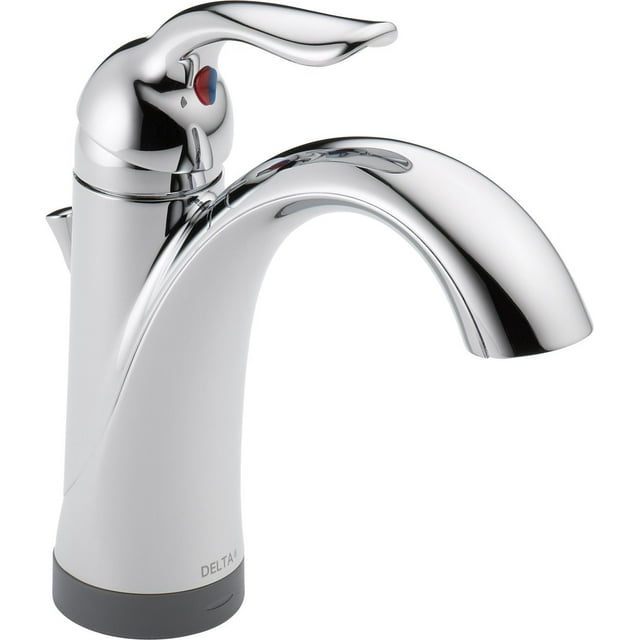 Delta Faucet Lahara Single Hole Bathroom Faucet, Single Handle Bathroom Faucet Chrome, Touchless Bathroom Faucet, Diamond Seal Technology, Chrome 538T-DST