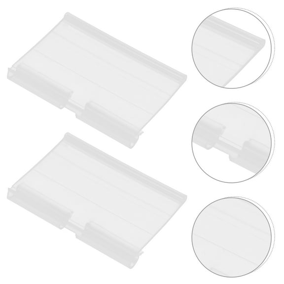 ROSENICE 50 Pcs Price Tag Shelf Label Holders Holders Sign Display Holder Plastic Label Holder Tag Holder Mini 6.00X4.20X2.00CM