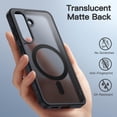 thumbnail image 4 of JETech Magnetic Case for Samsung Galaxy S25 5G, Compatible with MagSafe, Translucent Matte Back Shockproof Phone Cover (Black), 4 of 7
