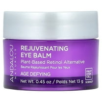 Andalou Naturals Rejuvenating Eye Balm, Plant-Based Retinol Alternative, 0.45 oz (13 g)