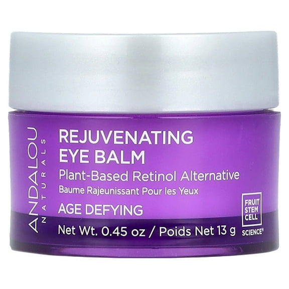 Andalou Naturals Rejuvenating Eye Balm, Plant-Based Retinol Alternative, 0.45 oz (13 g)